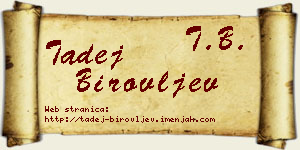 Tadej Birovljev vizit kartica